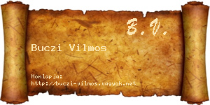 Buczi Vilmos névjegykártya